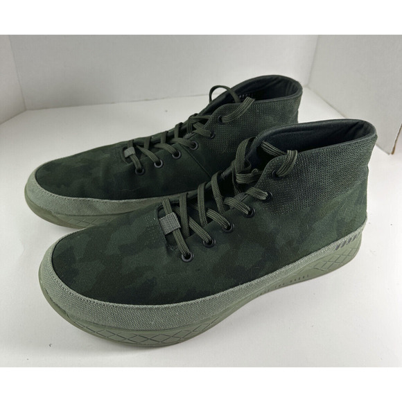 NoBull Forest Camo Canvas Mid Trainer Sneakers Green Shoes Men's 13 Rare HTF - Picture 9 of 15